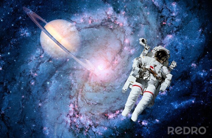 Papier peint  Galaxie avec un astronaute