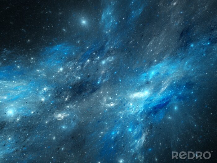 Papier peint  Galaxie bleue dans l'espace