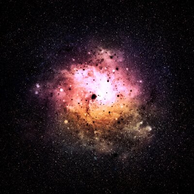Papier peint  Galaxie colorée avec des étoiles en arrière-plan