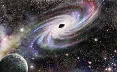 Papier peint  Galaxie et trou noir
