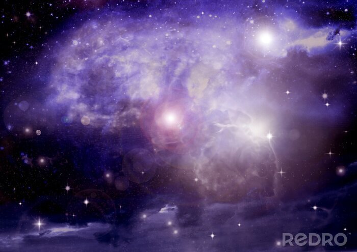 Papier peint  Galaxie peinte