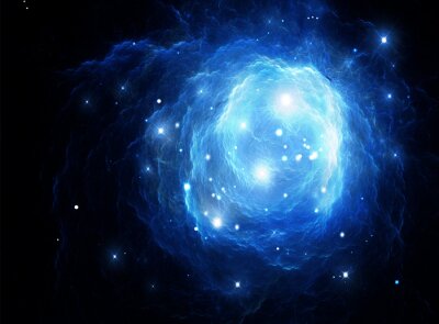 Sticker  Galaxie ronde avec des points d'étoiles