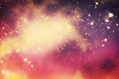 Papier peint  Galaxie rose dans l'espace