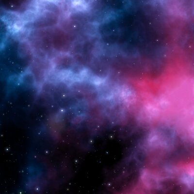 Papier peint  Galaxie rose-violet