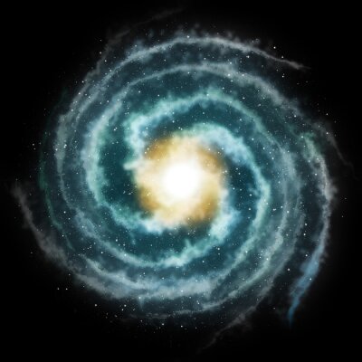 Galaxie spirale avec des lignes visibles