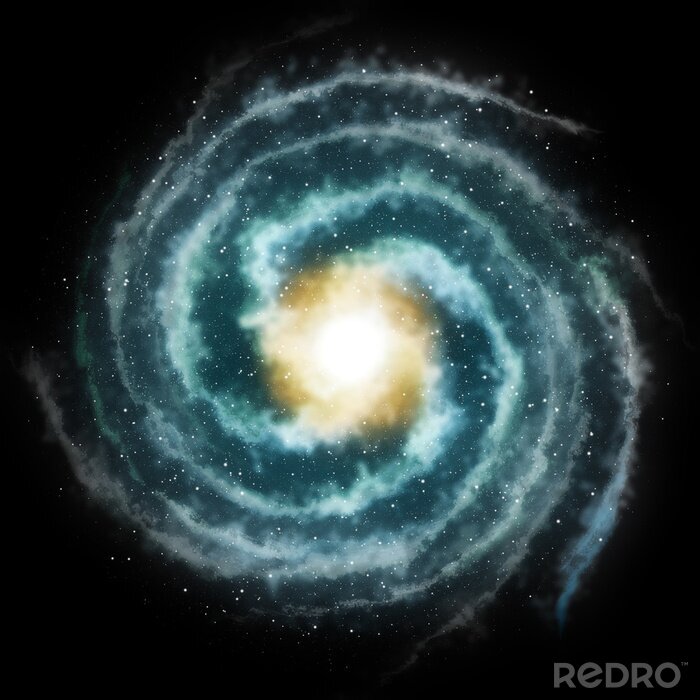 Papier peint  Galaxie spirale avec des lignes visibles