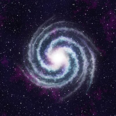 Galaxie spirale dans l'espace
