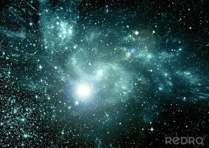 Papier peint  Galaxie verte dans l'espace