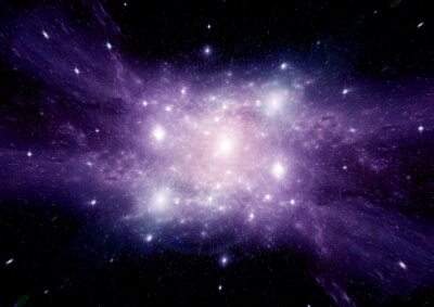 Papier peint  Galaxie violette avec des étoiles