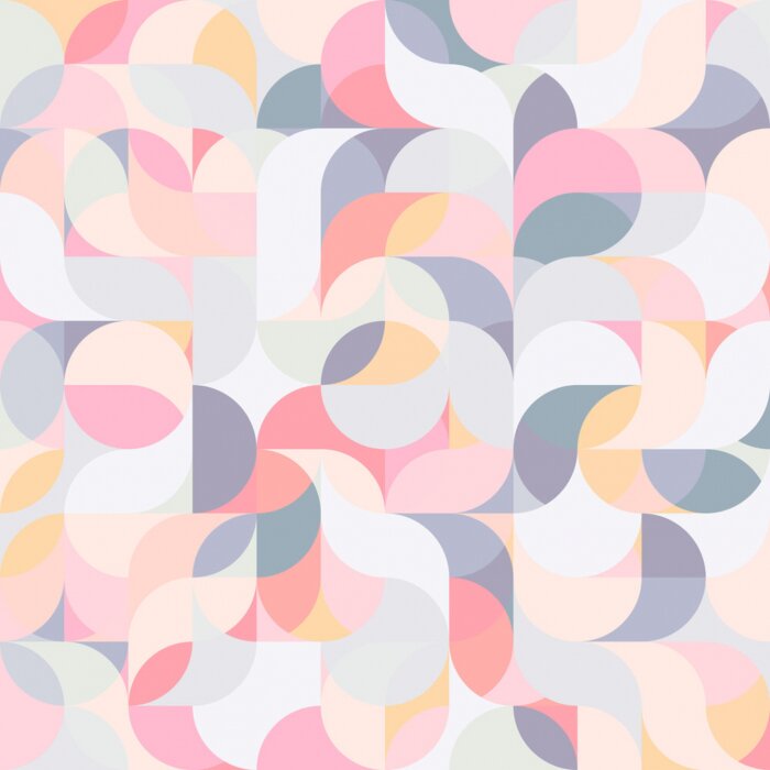 Papier peint  Géométrie pastel harmonieuse