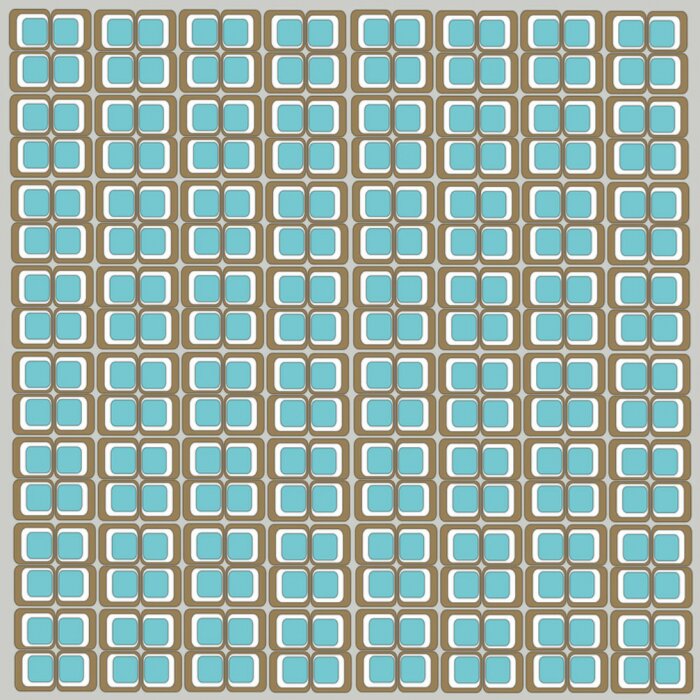 Papier peint  Géométrie rétro bleue