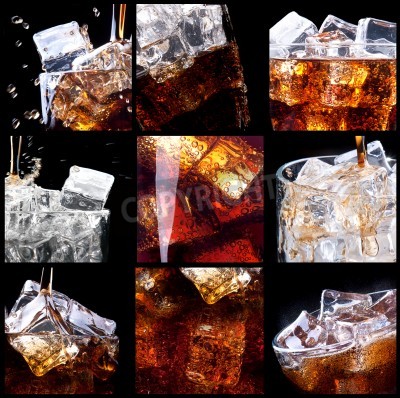 Papier peint  Glaçons dans une boisson