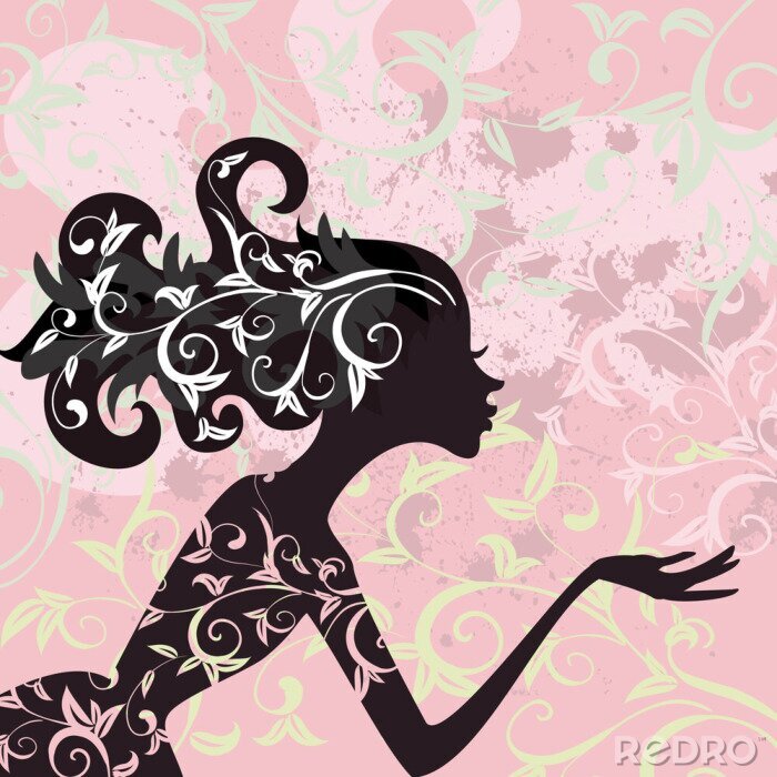 Papier peint  Glamour ornement de cheveux de fille