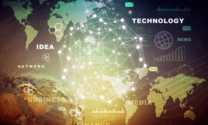 Papier peint  Globe terrestre avec carte du monde