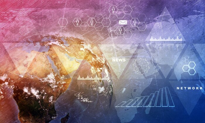 Papier peint  Globe terrestre avec carte du monde