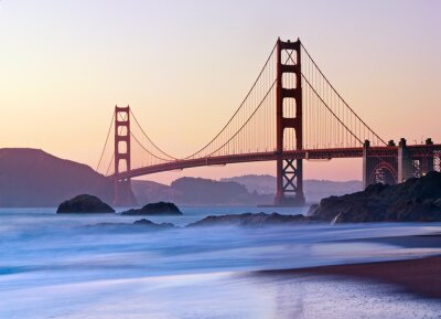 Papier peint  Golden Gate au crépuscule