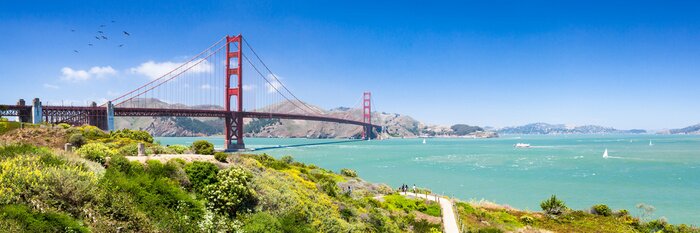 Papier peint  Golden Gate de San Francisco sur le paysage