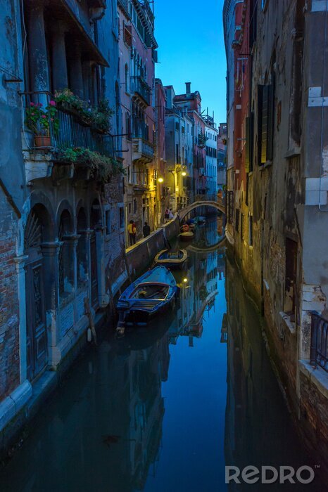 Papier peint  Gondoles à Venise au crépuscule