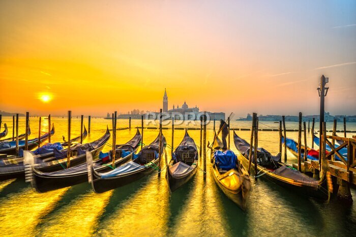 Papier peint  Gondoles à Venise, Italie