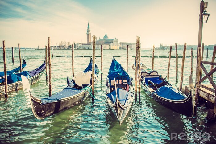 Papier peint  Gondoles et superbe eau turquoise