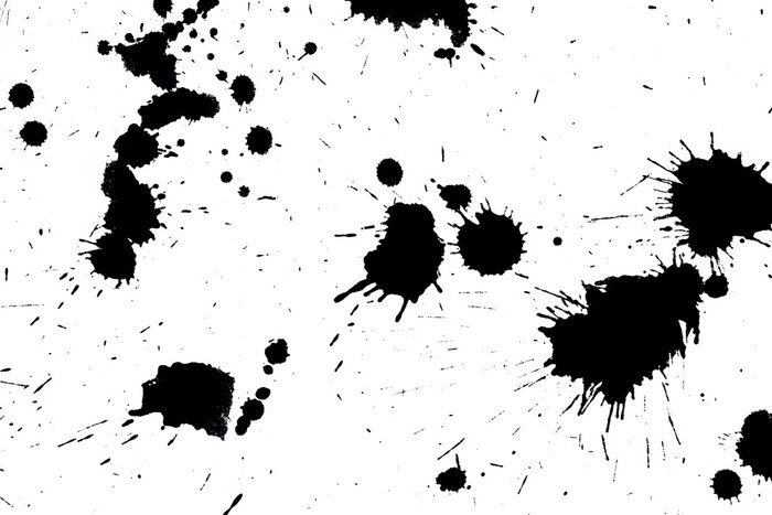 Papier peint  goutte d'encre noire éclaboussure éclaboussure