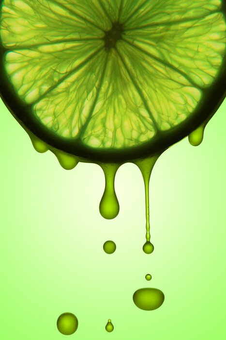 Papier peint  Gouttes de jus de citron
