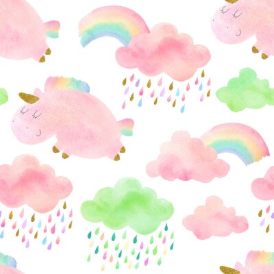 Papier peint  Gouttes de pluie colorées