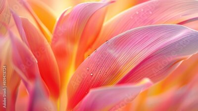 Papier peint  Graceful Bloom: Macro details unveil the intricate beauty of the Strelitzia flower, a masterpiece of nature's artistry.