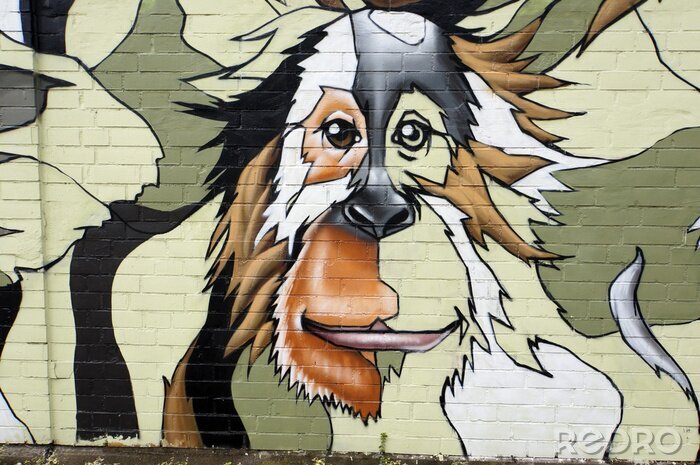 Papier peint  Graffiti avec un animal