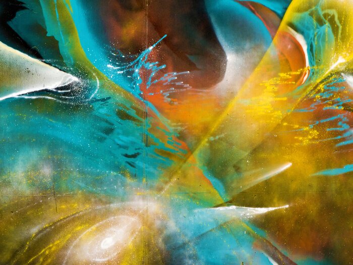 Papier peint  Graffiti coloré en trois dimensions