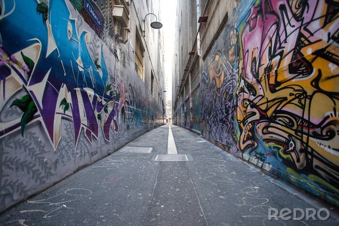 Papier peint  Graffiti dans une ruelle
