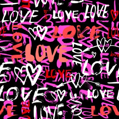 Papier peint  Graffiti Love pour jeunes