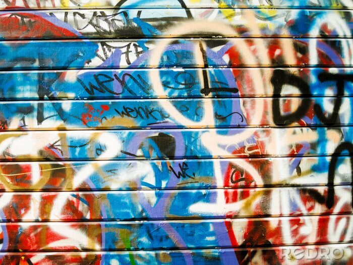 Papier peint  Graffitis sur les vieux murs