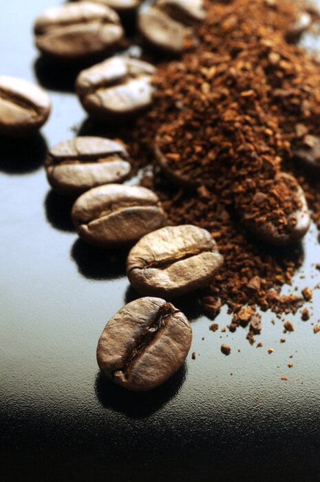 Papier peint  Grains de café et café en vrac