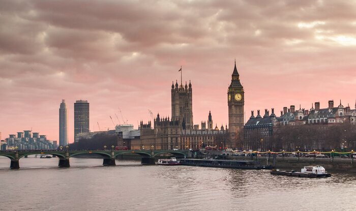 Papier peint  Grand, Ben, Westminster, pont, Coucher soleil, londres, Royaume-Uni