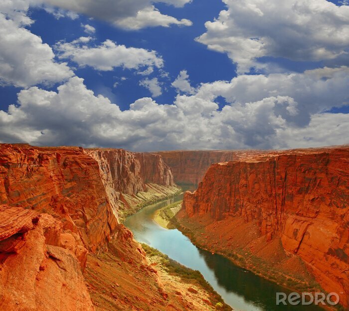 Papier peint  Grand Canyon et ciel bleu
