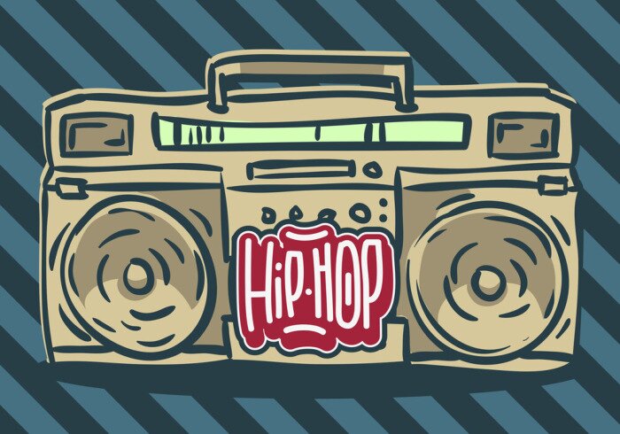 Papier peint  Graphique avec inscription du joueur et du hip-hop