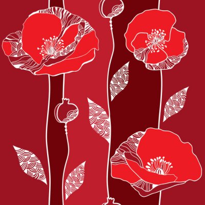 Graphiques avec des coquelicots