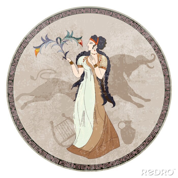 Papier peint  Graphiques dans le climat de la Grèce antique