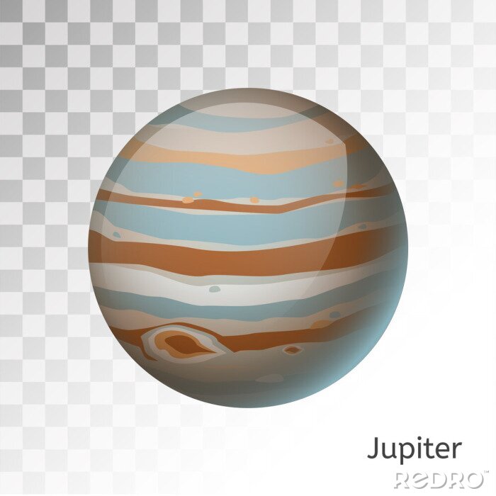 Papier peint  Graphismes colorés de la planète Jupiter 3D