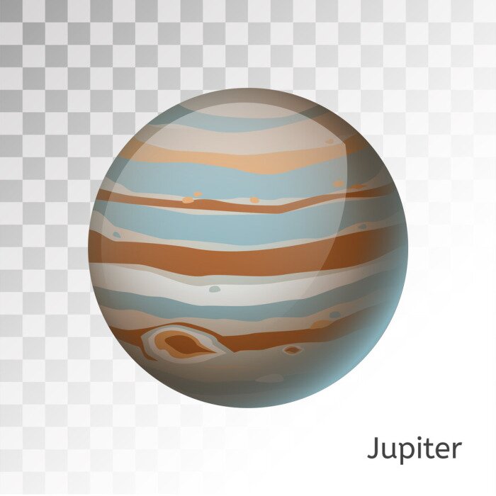 Papier peint  Graphismes colorés de la planète Jupiter 3D