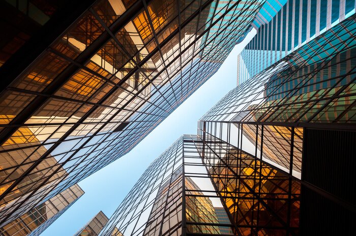 Papier peint  Gratte-ciel avec effet 3D