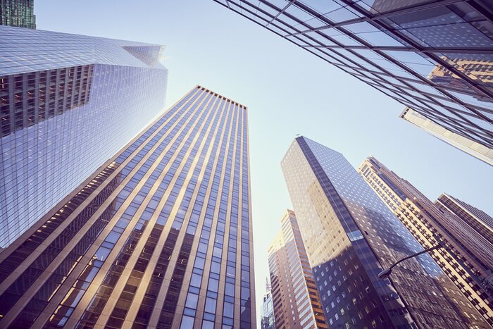 Papier peint  Gratte-ciel de Wall Street le matin