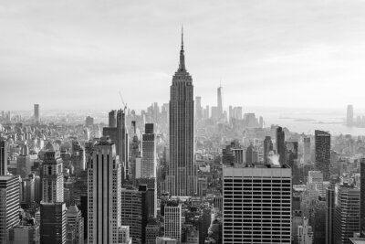 Papier peint  Gratte-ciel New York en noir et blanc