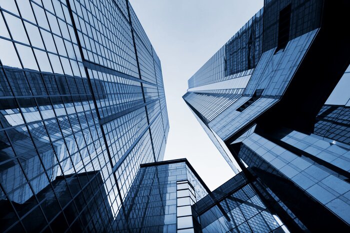 Papier peint  Gratte-ciel sombres en 3D