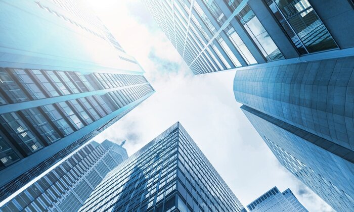 Papier peint  Gratte-ciel vues de la rue