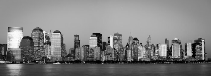 Papier peint  Gratte-ciels panorama gris