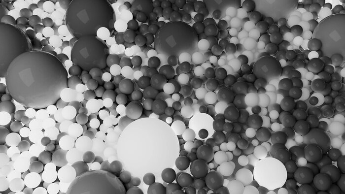 Papier peint  Gray sphères 3d