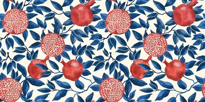 Papier peint  Grenade rouge