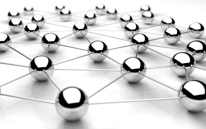 Papier peint  Grille de boules métalliques